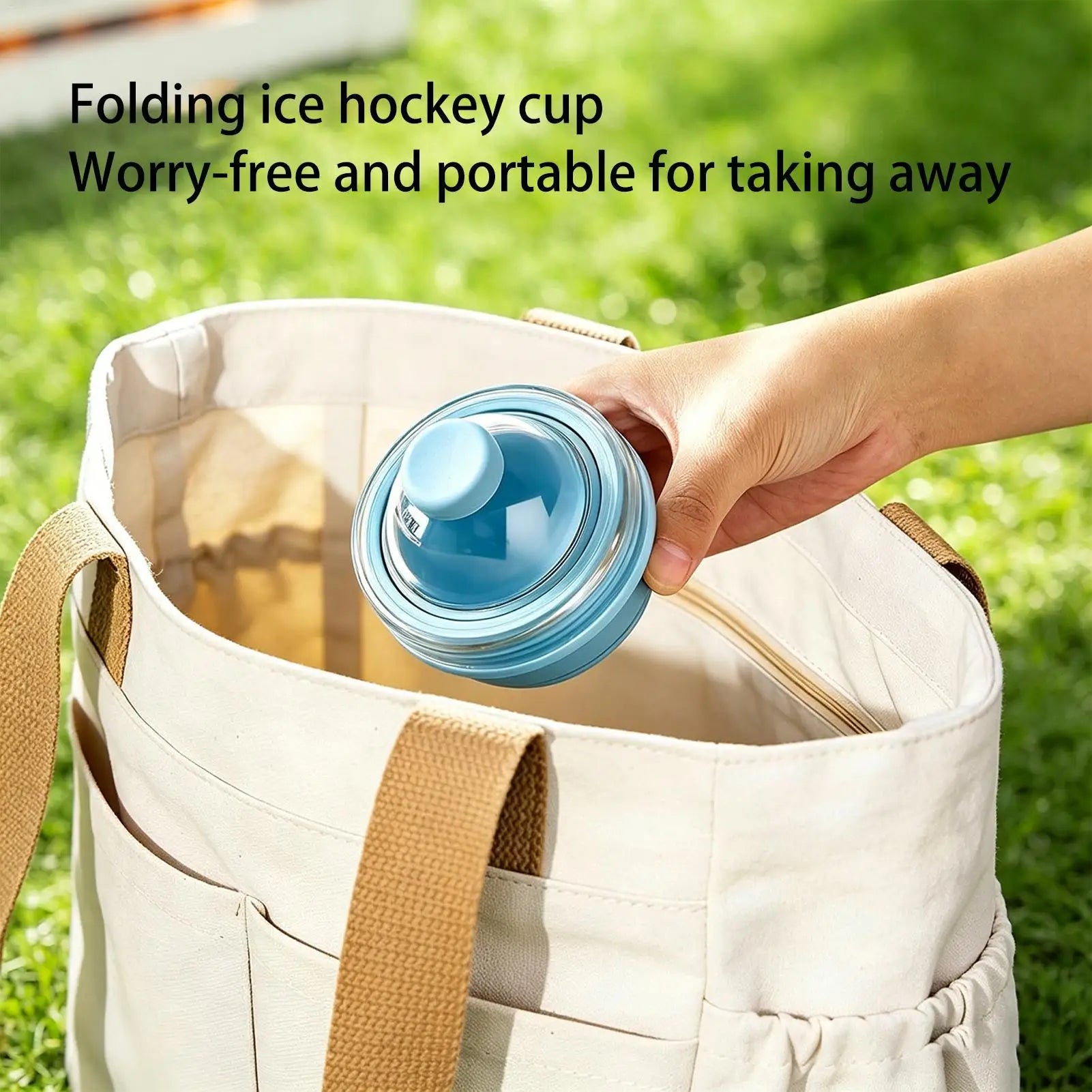 Foldable Ice Tray Cup Silicone Mold Straw Portable Iced Coffee Maker