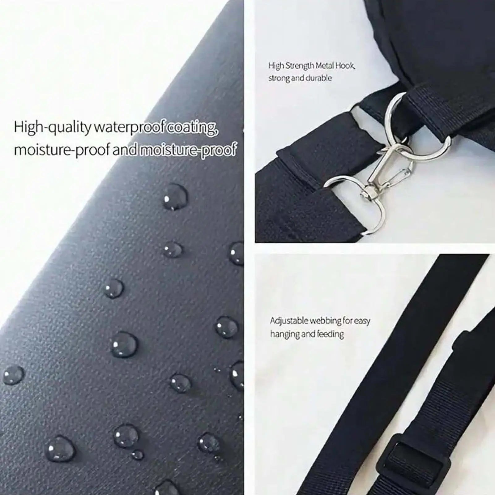 Feed Bags for Horses Feeding Net for Sheep Oxford Cloth Large Capacity Hay Bag for Goat Equestrian Stallcorral Barn Stable Zpaxo