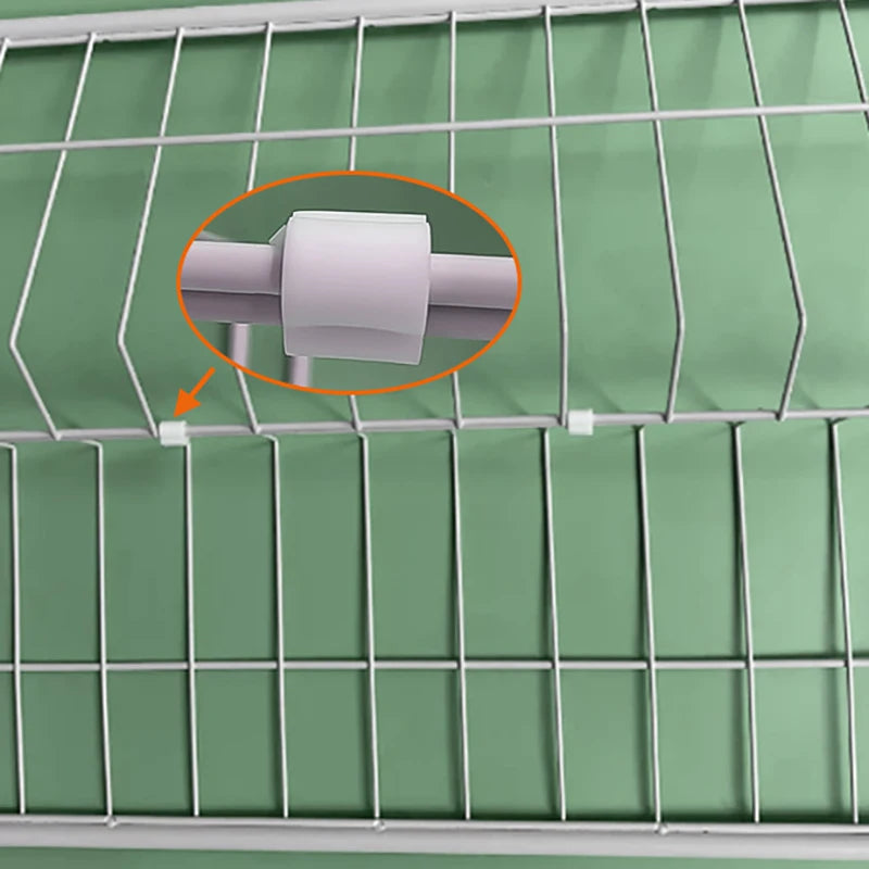 100 Plastic Connectors Y-shape Crafted Linking Wire Mesh Pet Cages Zpaxo