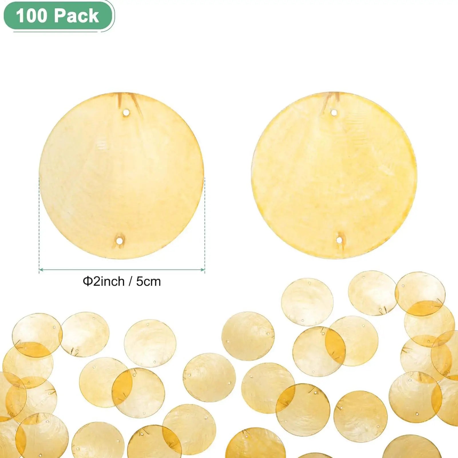 Round Shells 100 Earring Making Sea Coin Bead Connector Women Art