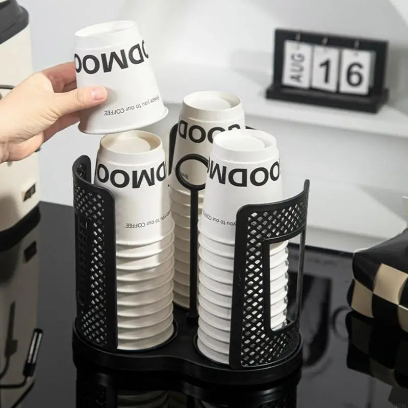 Cup Lid Organizers 360 Degree Rotating Dispenser Disposable Cups 3
