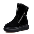 2023 Winter Boots Women Ankle Warm Plush Woman Sneakers Snow Zpaxo black 40(Foot 25cm) CN