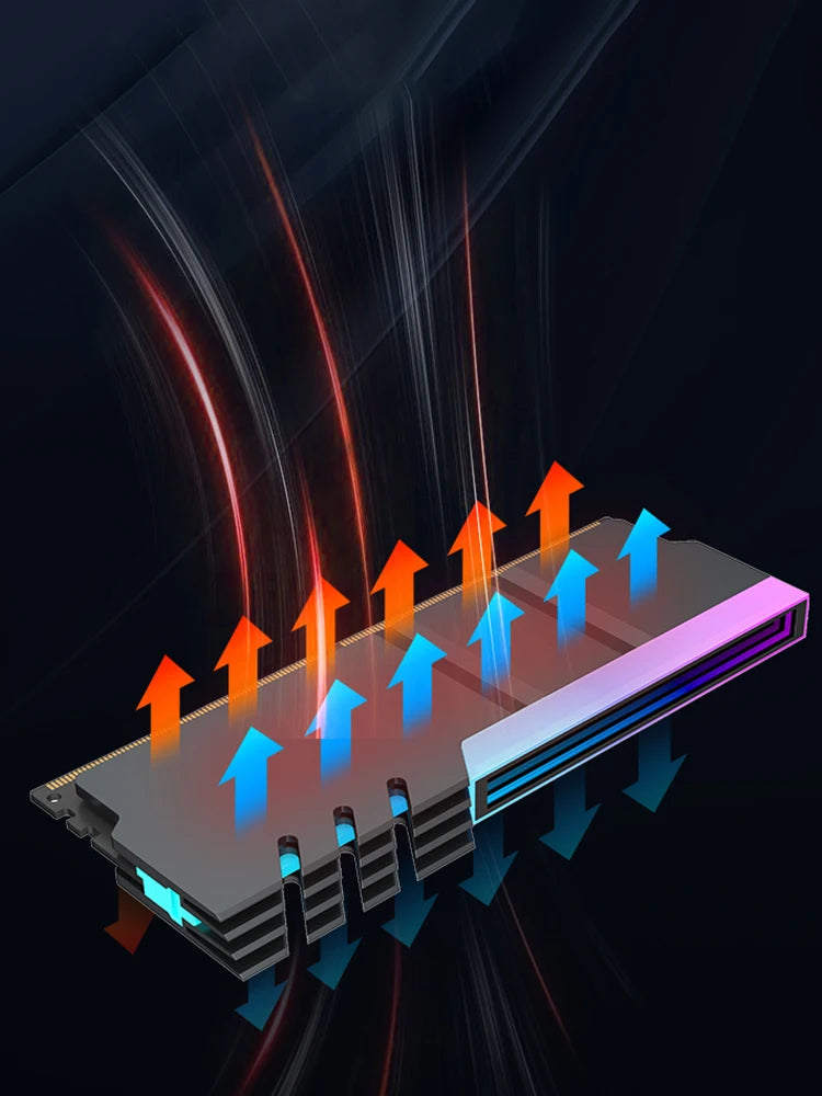 Memory Module Radiator DDR4 DDR5 Ram Heat Sink 5V 3PIN ARGB AURA Sync