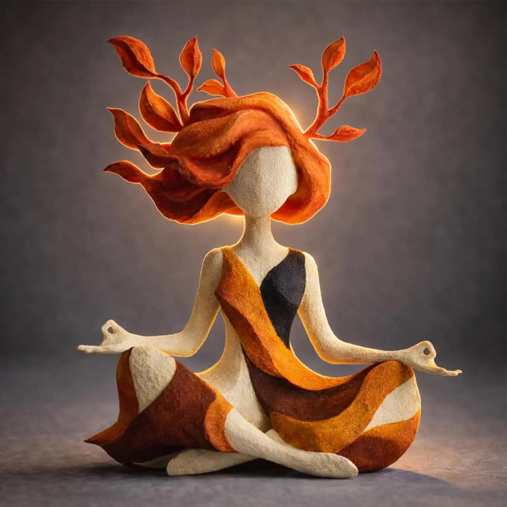 Meditation Statue Abstract Peaceful Calming Resin Sculpture Inner Harmony Figurine for Living Room Bedroom Office Desk Bookshelf Zpaxo