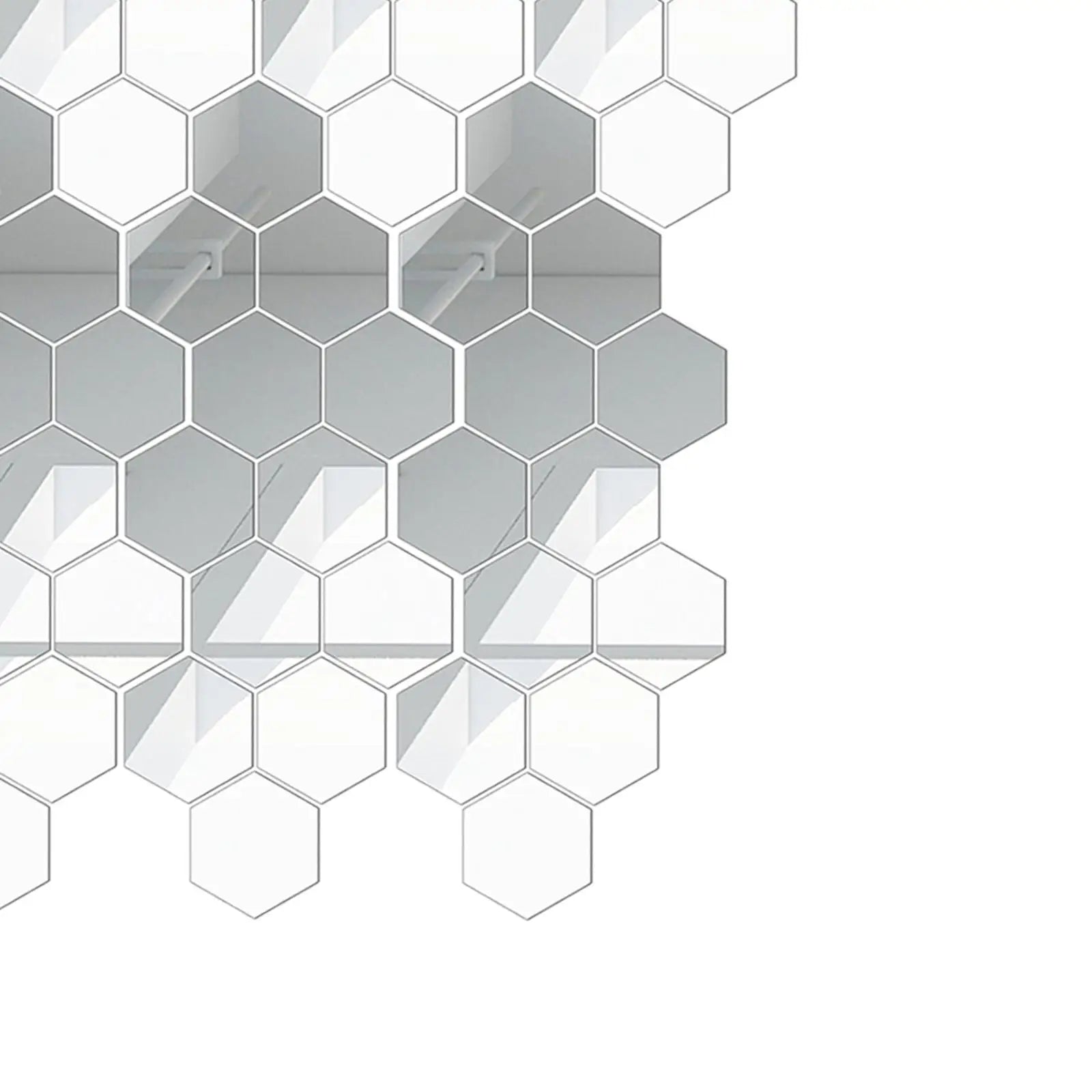 30Pcs 3D Hexagon Wall Stickers DIY Acrylic Sheet Tiles Living Room Decal Zpaxo