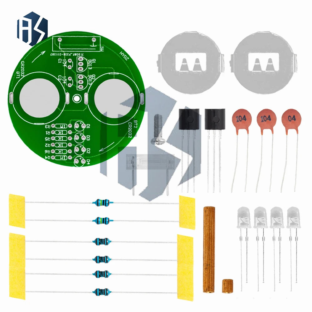 Diy Electronic Kit LED Gyro DIY Welding Kit Rotating Lantern Inline Components Diy Electronic Sodering Project(No Battery) Zpaxo