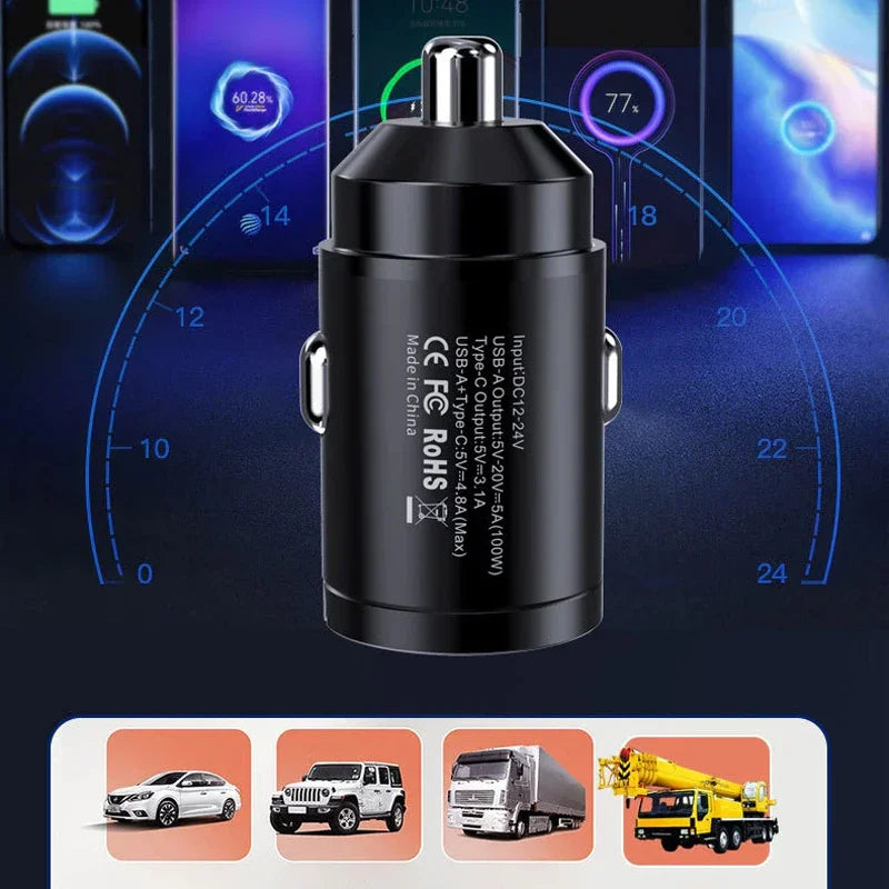 100W 200W Car USB Charger Supercharging Cigarette Lighter Adapter Zpaxo