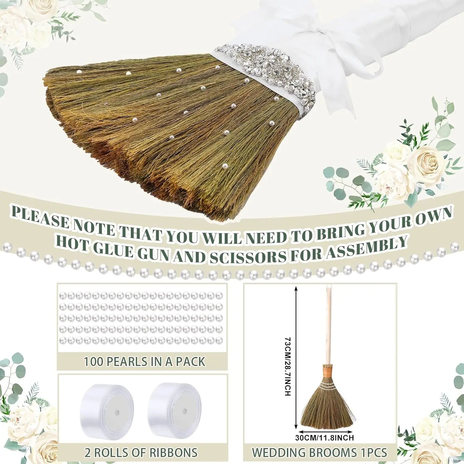 African American Jump the Broom – DIY Wedding Broom & Ribbons Wedding Ceremony Broom Zpaxo 1 SET China Mainland