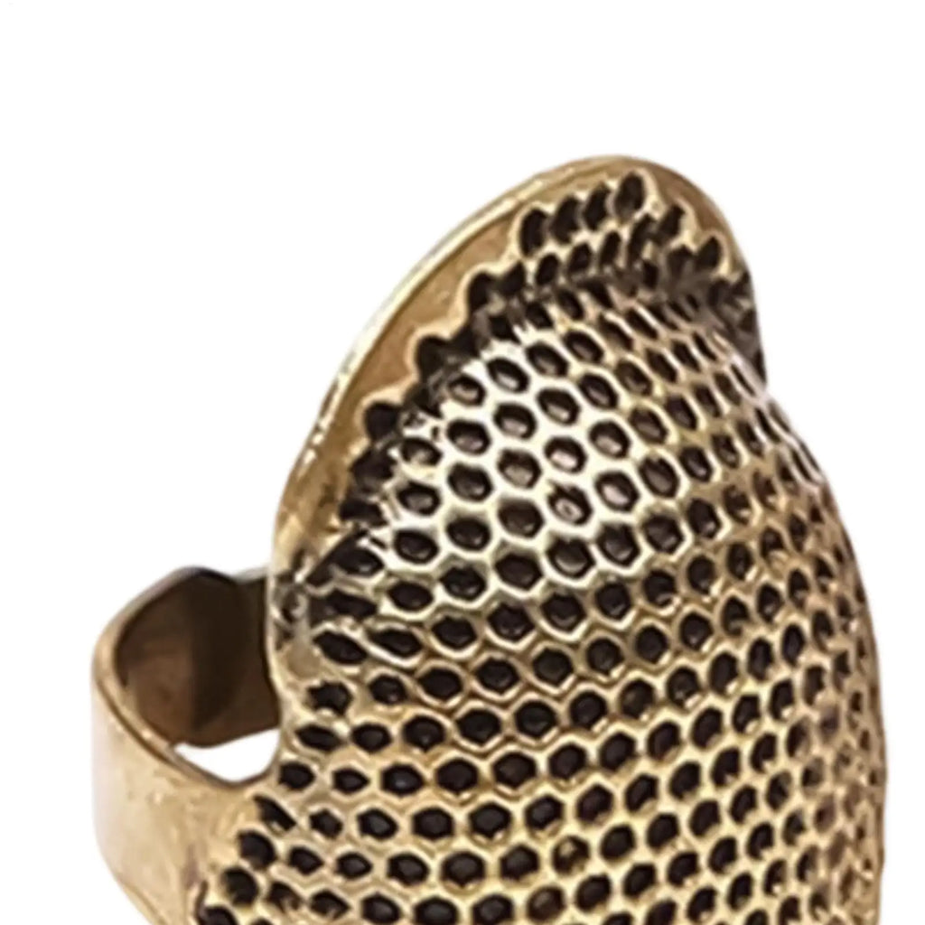 2Pcs Adjustable Sewing Thimble Retro Sewing Finger Protection Cover Needle Thimble Ring Handmade DIY Craft Embroidery Sewing Zpaxo