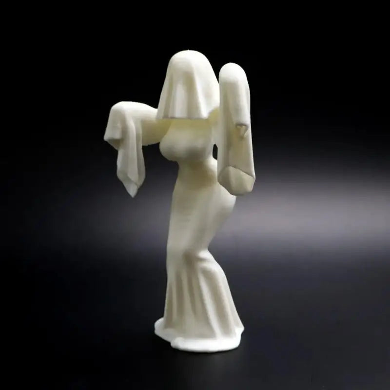 1Pcs Halloween Ghost 3D Printing Ornaments Bride Character Sculpture Model Ornaments Creative Female Ghost Desktop Figurine Zpaxo