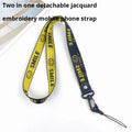 Fashionable Hook Buckle 1 Detachable Jacquard Embroidery Wide Hanging Zpaxo Black red two pack