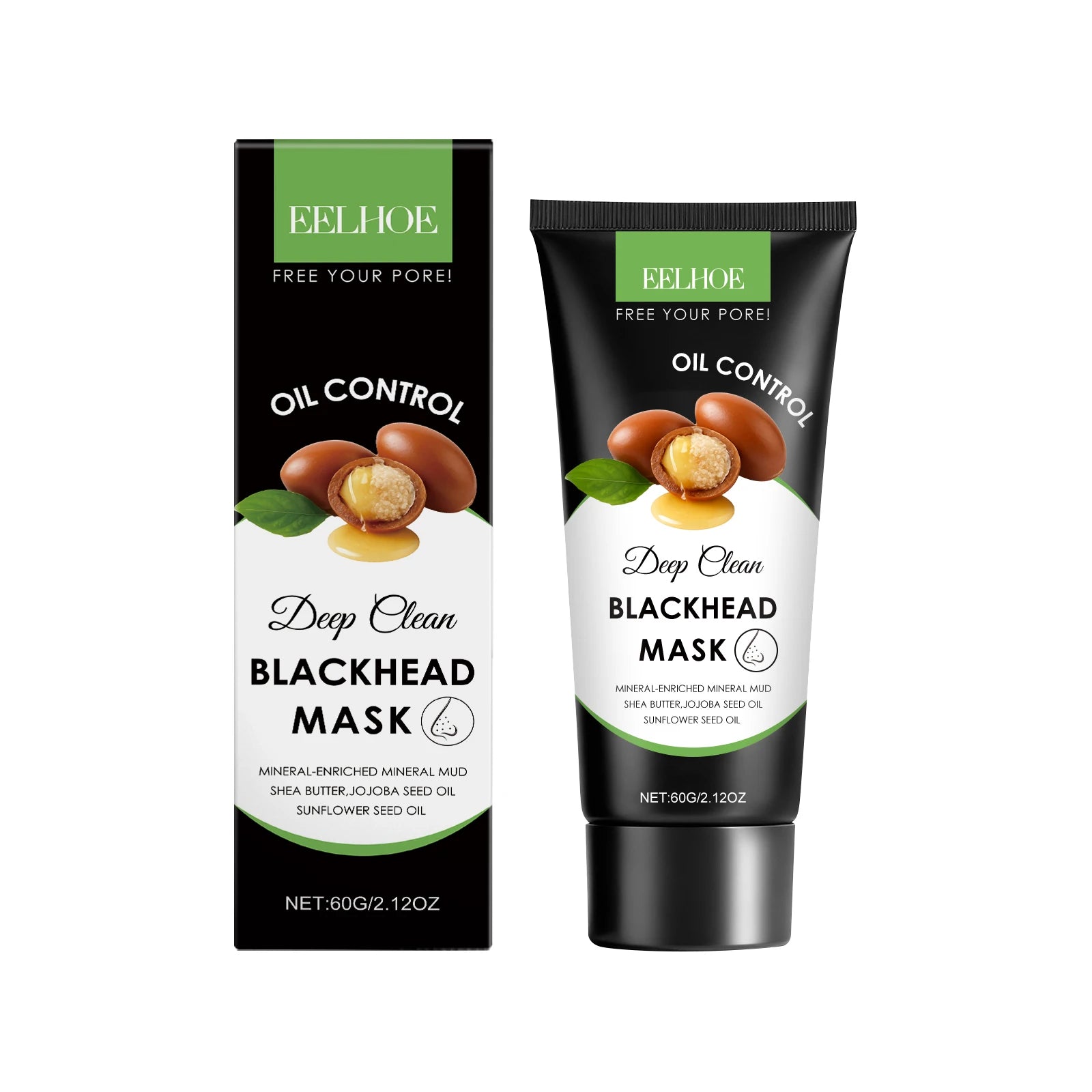 eelhoe Pore Cleansing Mask – Deep Clean Face & Nose Pores Pore Cleansing Mask Zpaxo 60g