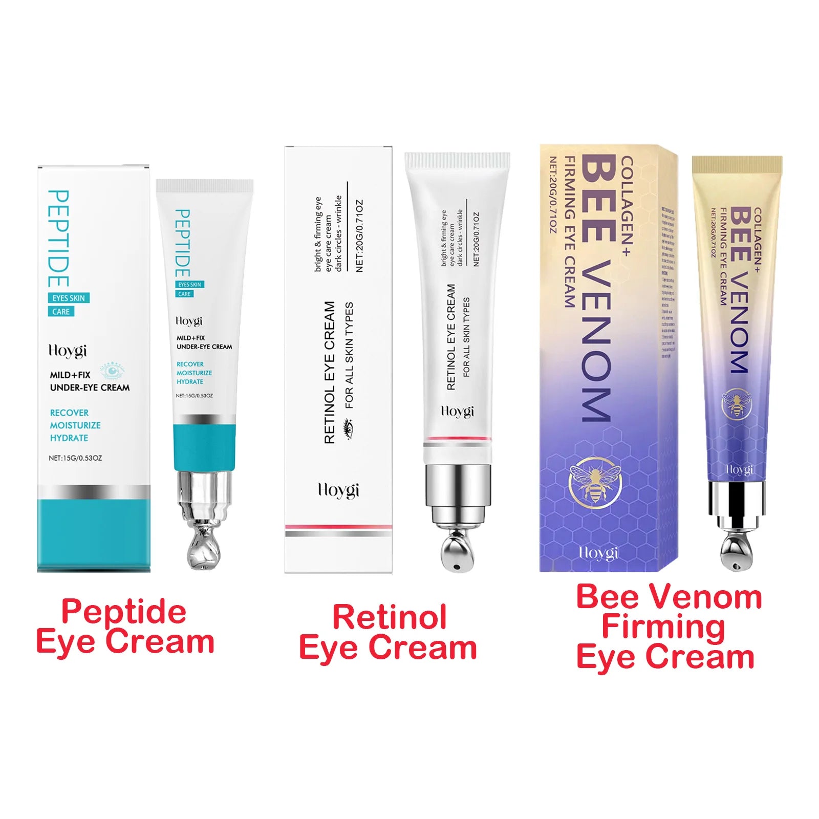 Hoygi Retinol & Bee Venom Peptide Firming Eye Cream Series Anti-Aging Eye Cream Zpaxo