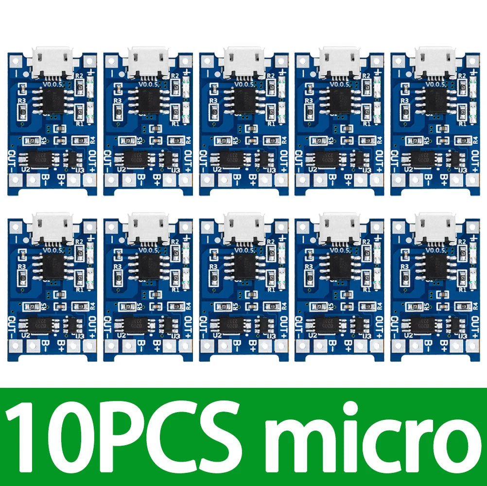 Type-c Micro Mini 5V1A 18650 TP4056 Lithium Battery Charger Module Zpaxo 10PCS 18650 micro