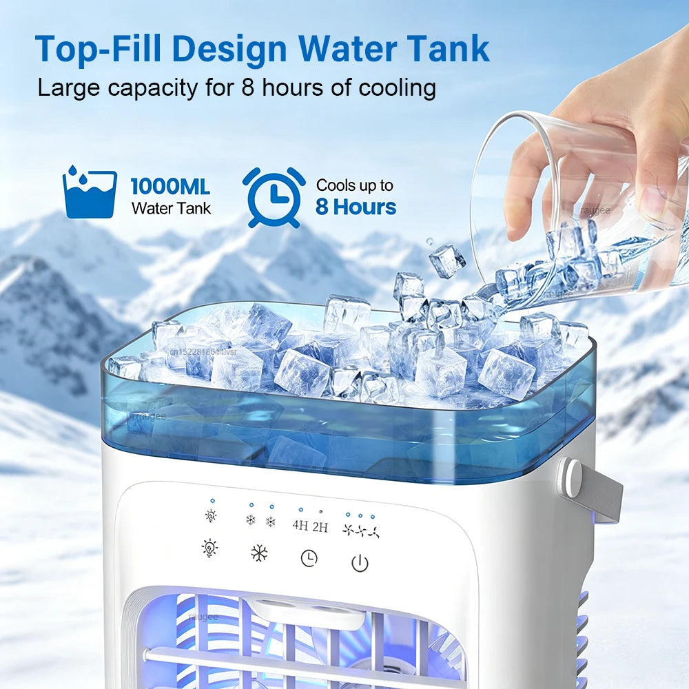 Portable Air Conditioner Fan Small Cooler USB Desktop Humidifier