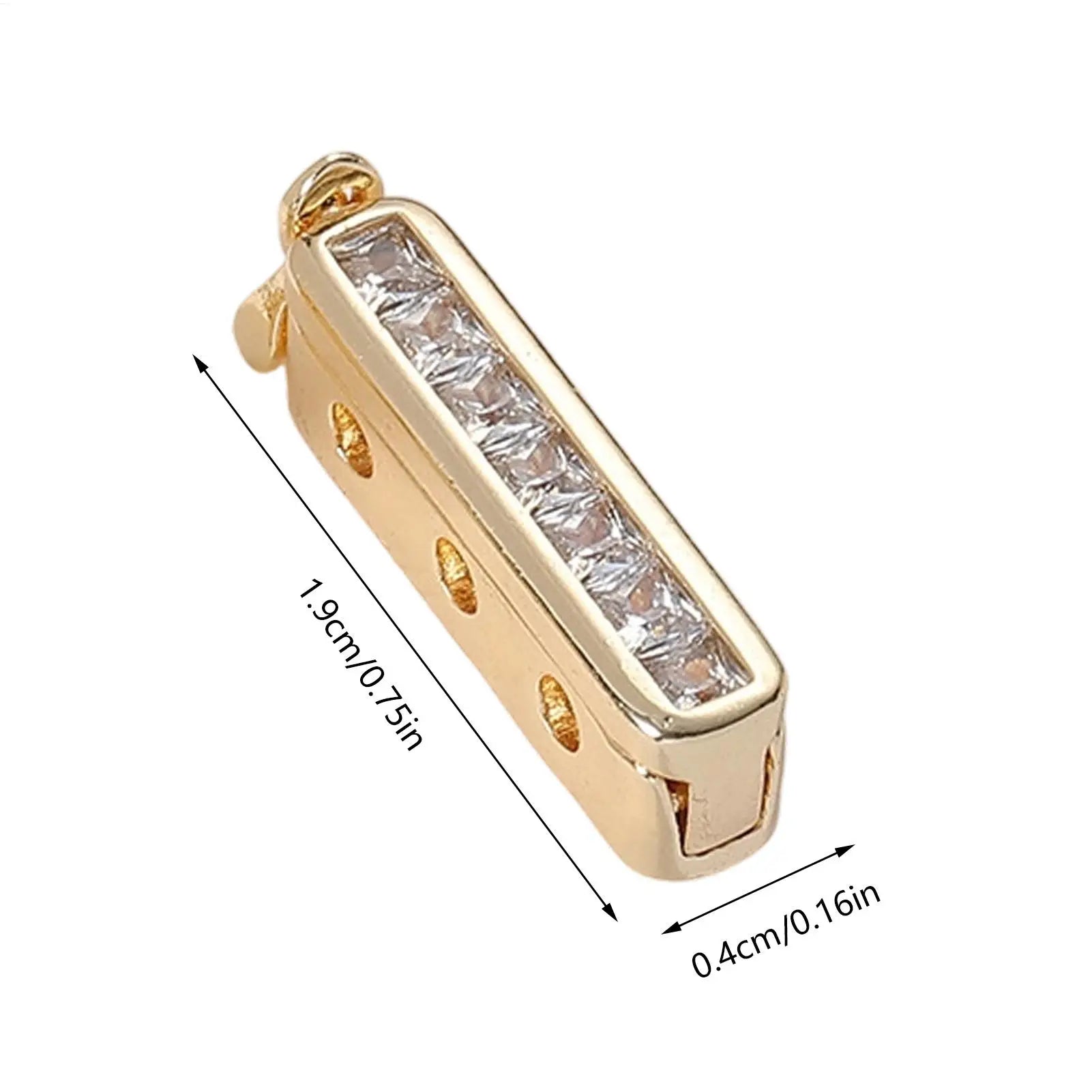 Necklace Shortener Clasp Adjustable Metal Jewelry Clip Adjuster CZ