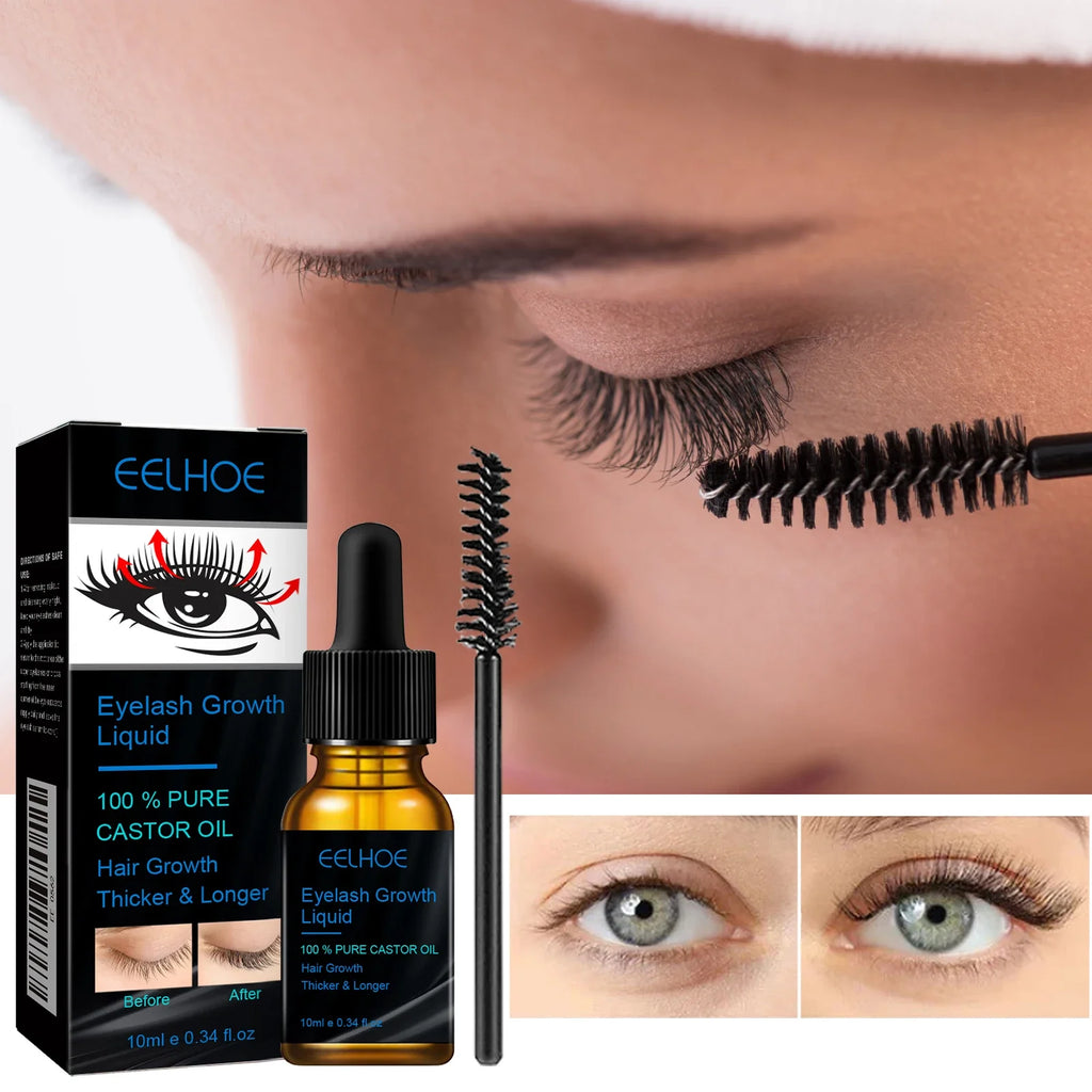 Castor Oil Eyebrow & Eyelash Growth Serum 10ml | Eelhoe Eyebrow Growth Serum Zpaxo
