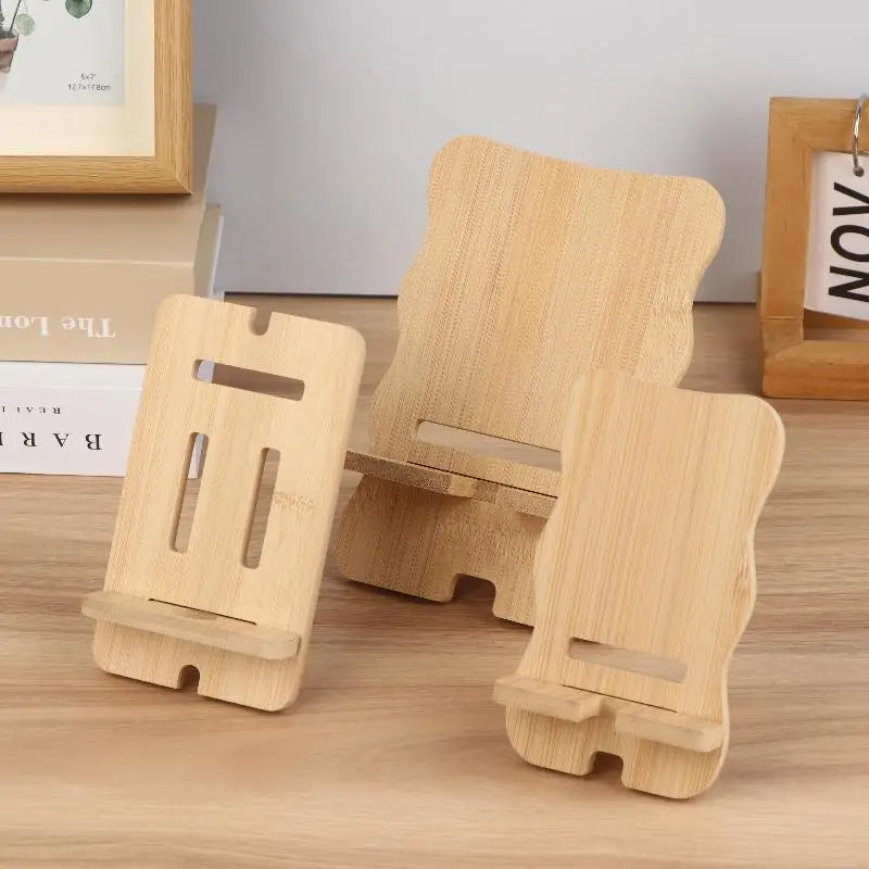 Wooden Desktop Phone & Tablet Stand – Universal Holder