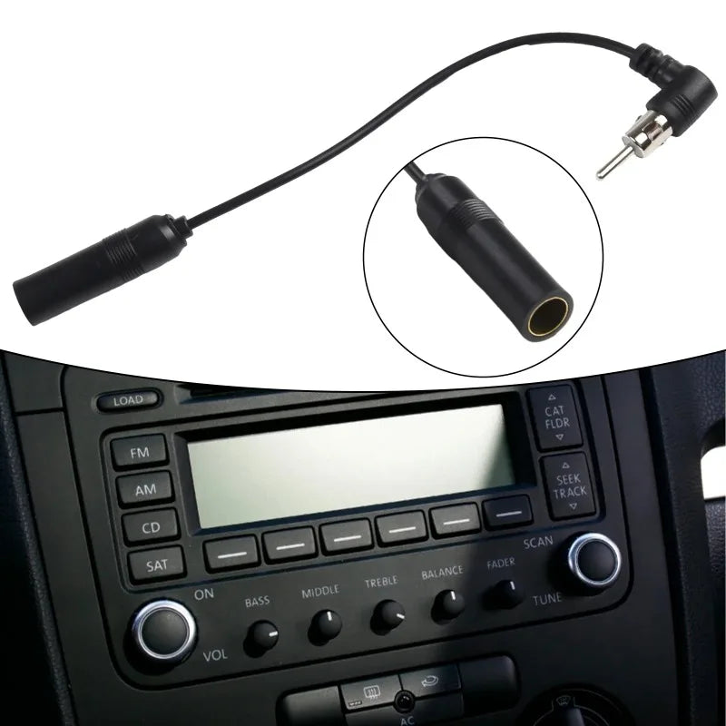 Car AM/FM Antenna Adapter – Elbow Male to Female Cable