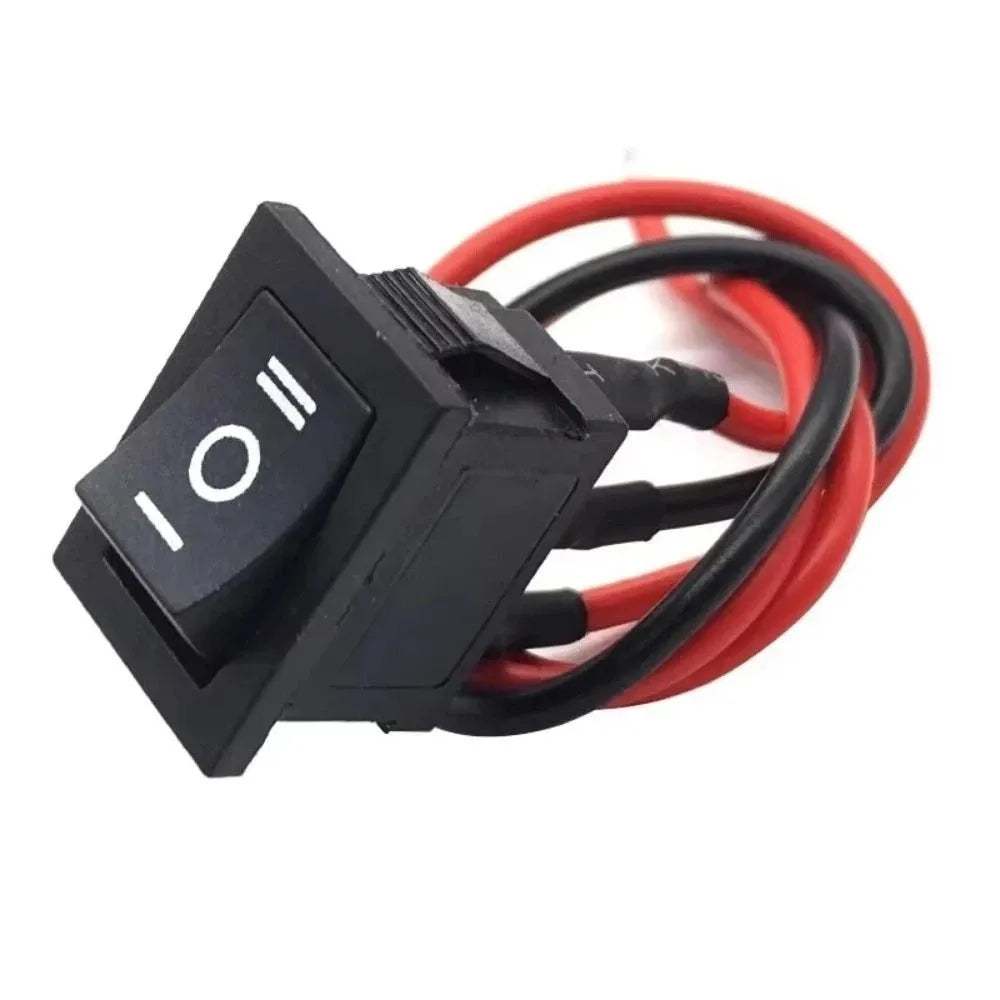 OFF Mini Rocker Switch 2 3 Pin Pre-wired Toggle Terminal 12 Volt DC Zpaxo