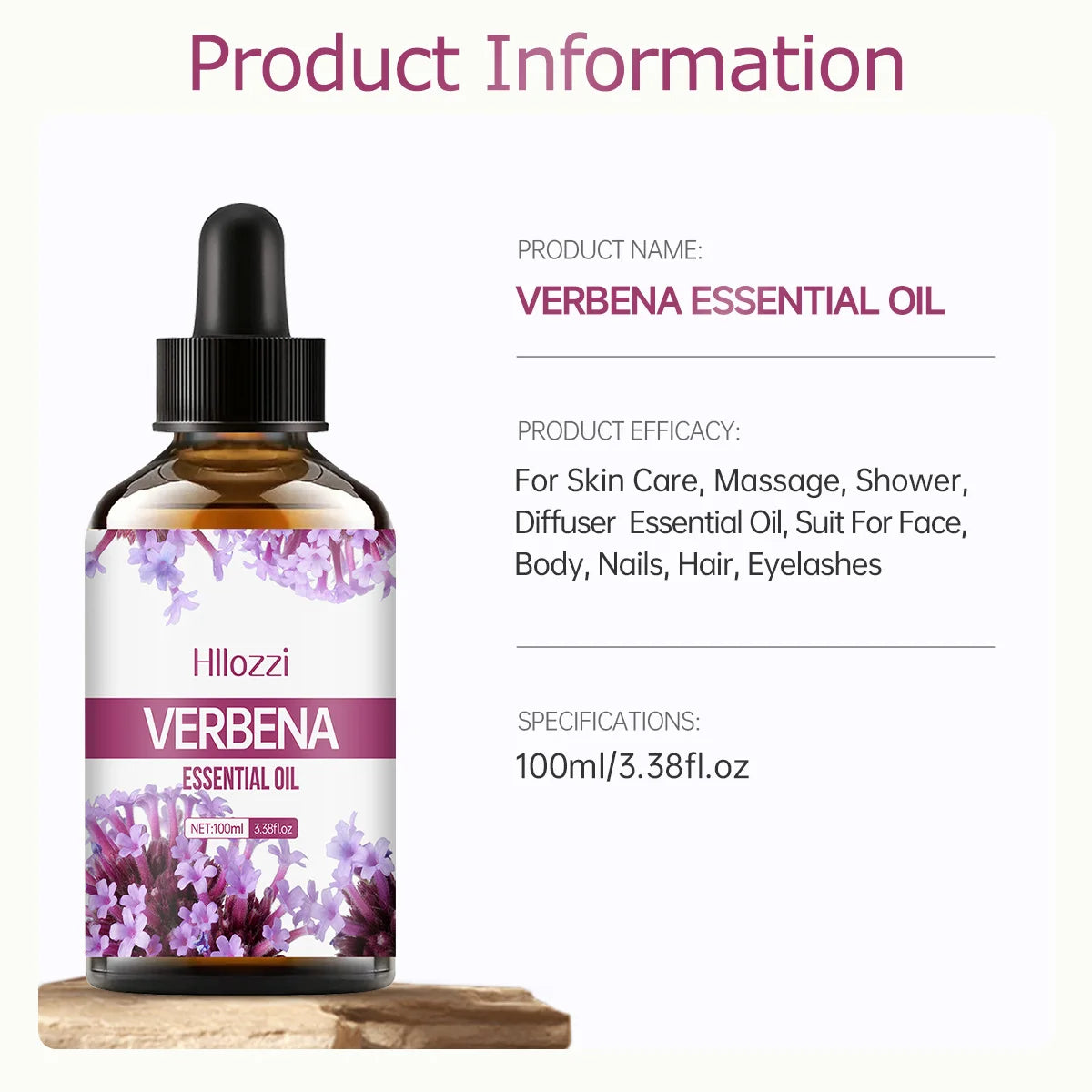 VERBENA ESSENTIAL OIL High-quality Moisturizing Nourishing Massage Zpaxo