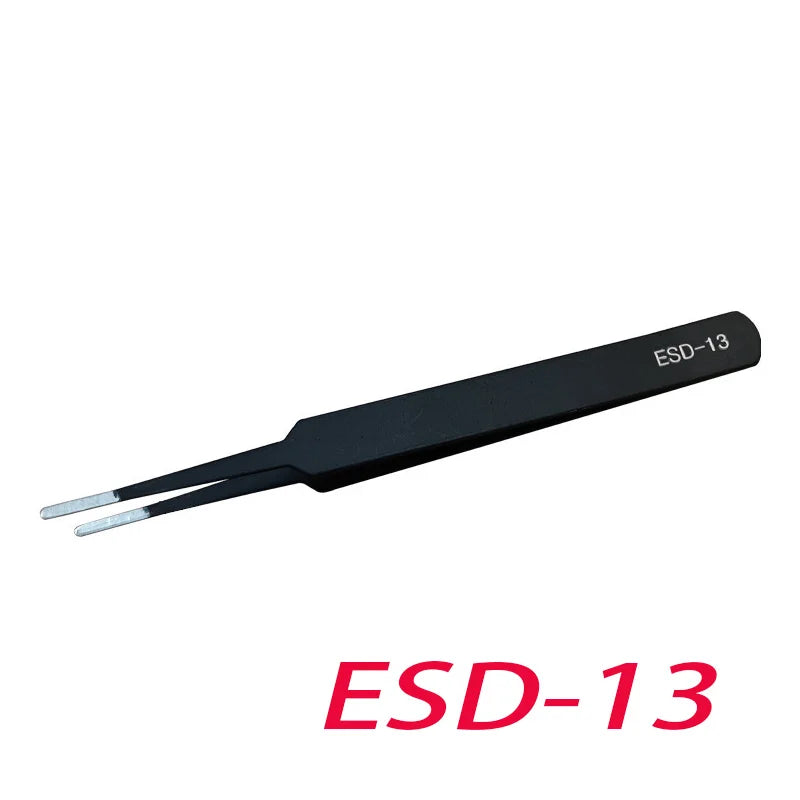Anti-static Stainless Steel Tweezers Precision Maintenance Industrial Zpaxo ESD-13