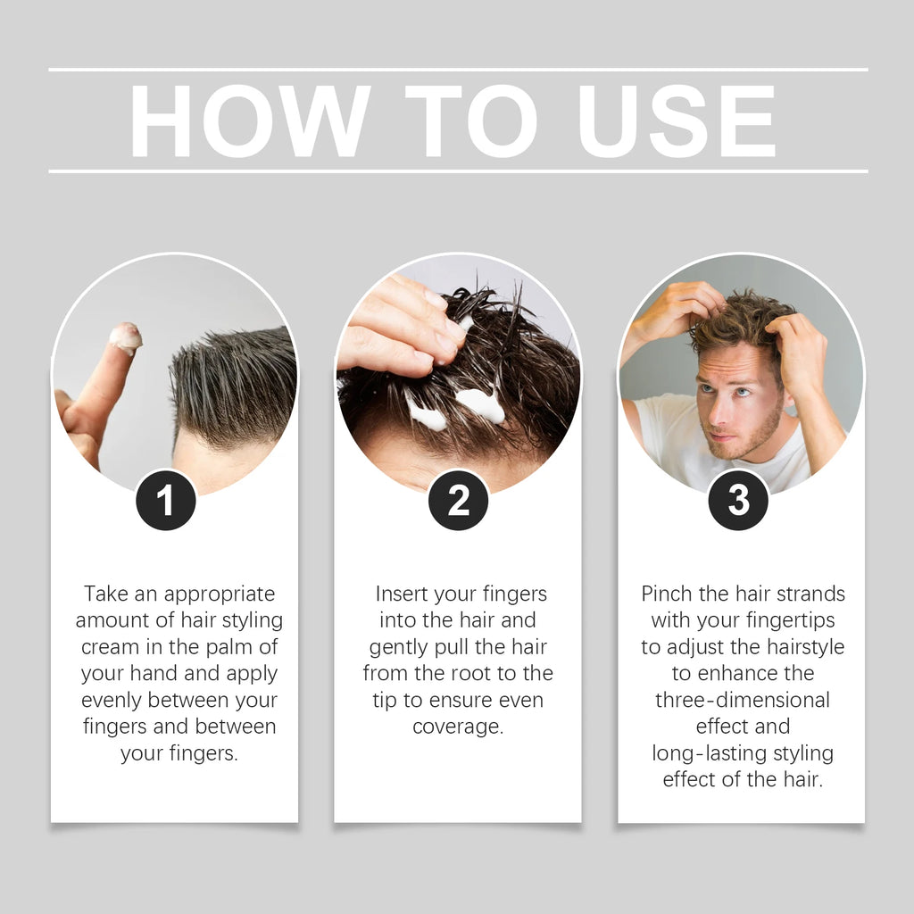 Keratin Hair Styling Cream Strong Hold Reduce Curly Matte Finished Keep Smoothing Non Sticky Improve Frizz Men Hair Shaping Gel Zpaxo