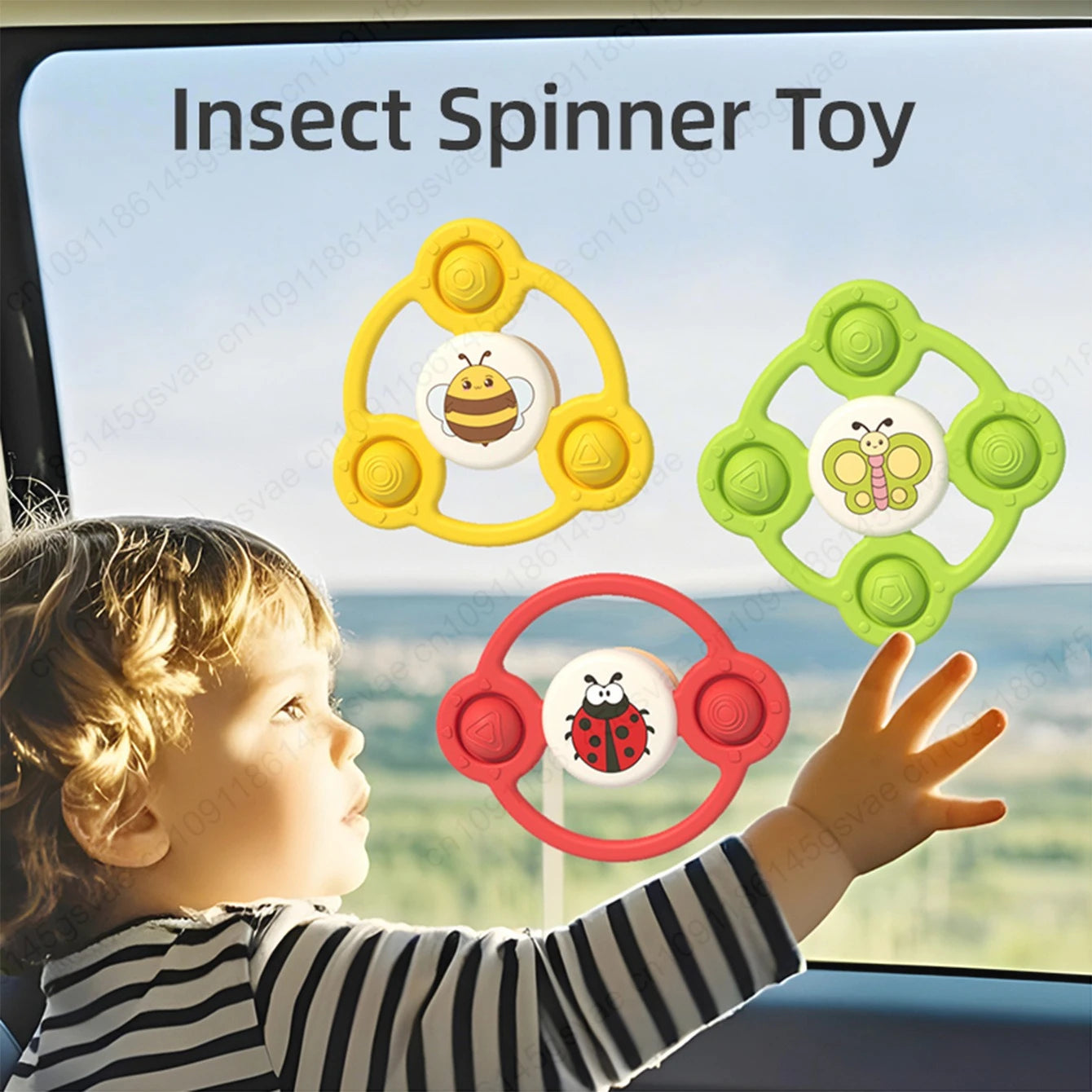 3-Pack Suction Cup Spinner Bath Toys for Babies 0–3 Years Baby Bath Toy Set Zpaxo