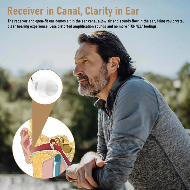 Hearing Amplifiers Earbud Invisible Long-lasting Charging Case