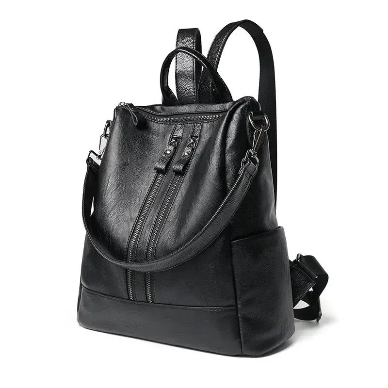 Leather Backpack Female Travel Bag Wild Large Women Fashion