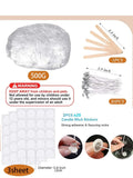 500g Transparent Jelly Gel Wax DIY Candle Making Kit + Wicks Candle Making Kit Zpaxo set 1