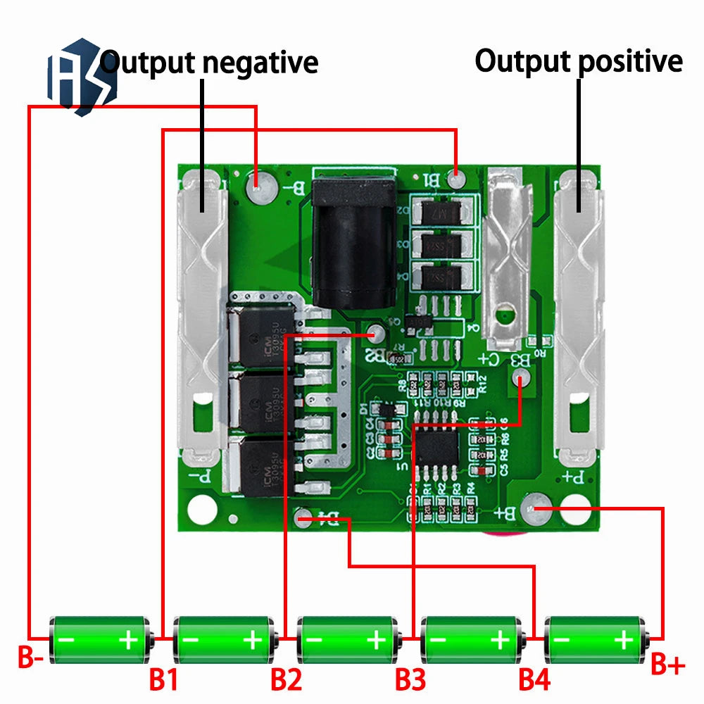 5S 21V 18V 18 5V 20A 3MOS Battery Charging Protection Board Li-ion Zpaxo