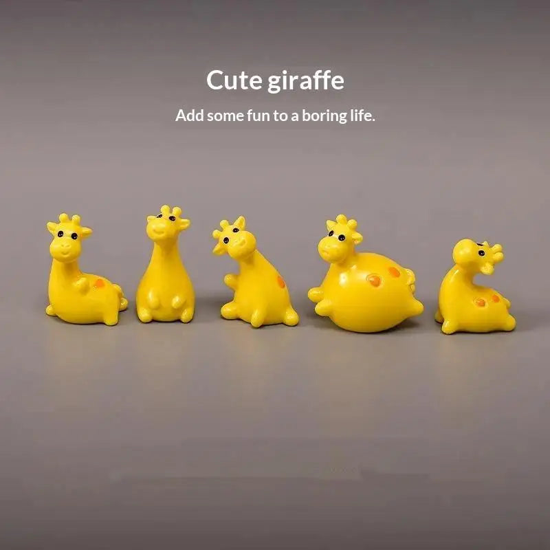 Mini Resin Giraffe Miniatures Garden Home Decoration Zoo Animal Zpaxo