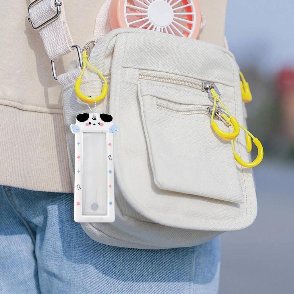 Photocard Holder Keychain 4 Compartment Photo Protective Sleeve Album