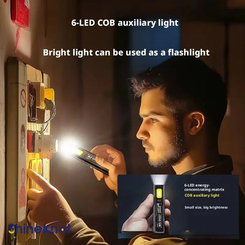 SHINEKNOT Rechargeable Magnetic Work Flashlight – 160 Lm LED