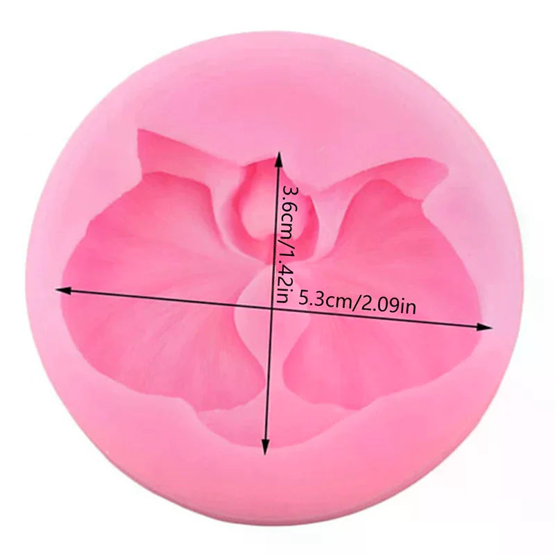 Orchid Silicone Mold – Fondant Candy Clay Cake Decorating