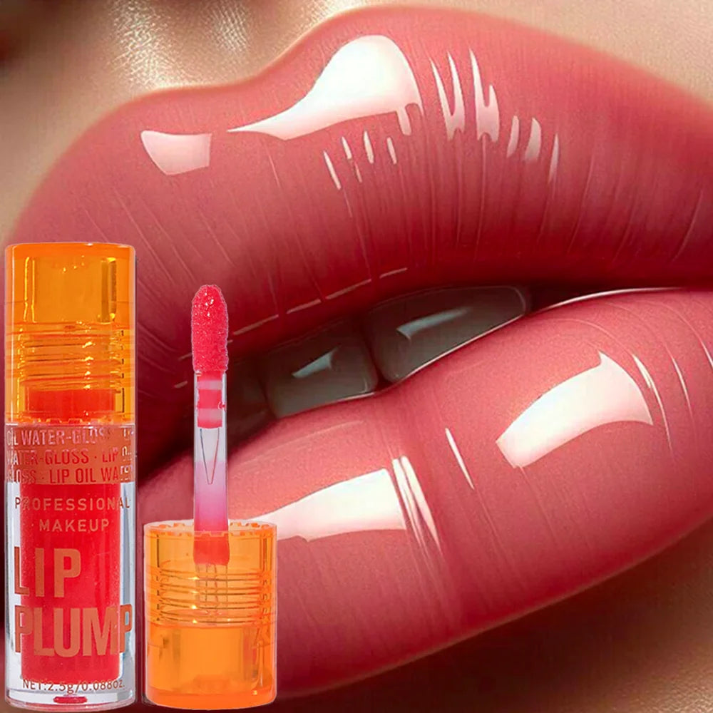 Cherry Plump Lip Oil – Moisturizing Lip Gloss Serum, Long-Lasting Waterproof Volume & Shine, Non-Sticky, Unisex, Holiday Makeup Zpaxo