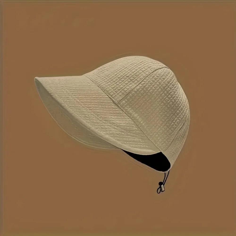 Women's Drawstring Waffle Pattern Baseball Cap Fashionable Sun