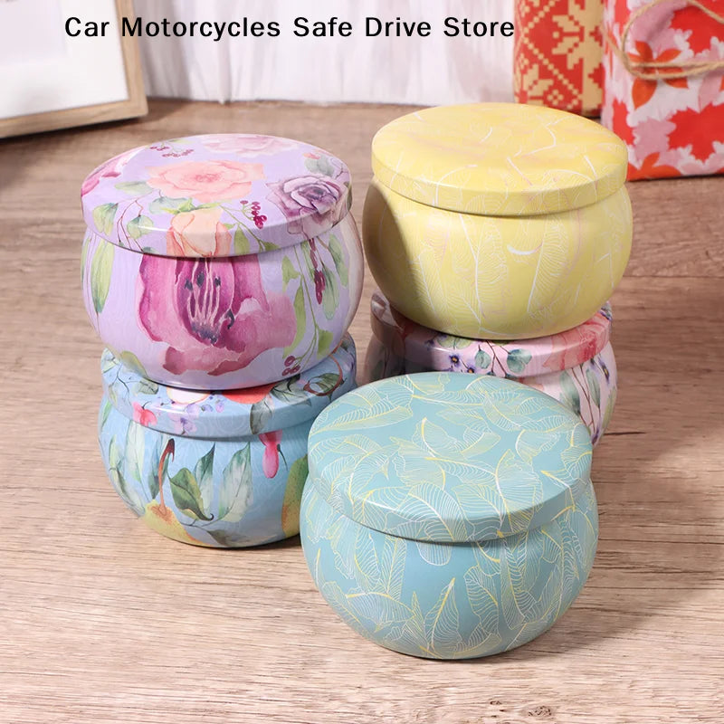 CM4OZ Sealed Jar Metal Candle Tin Jars Candy Box Rose Tea Pot Jewelry