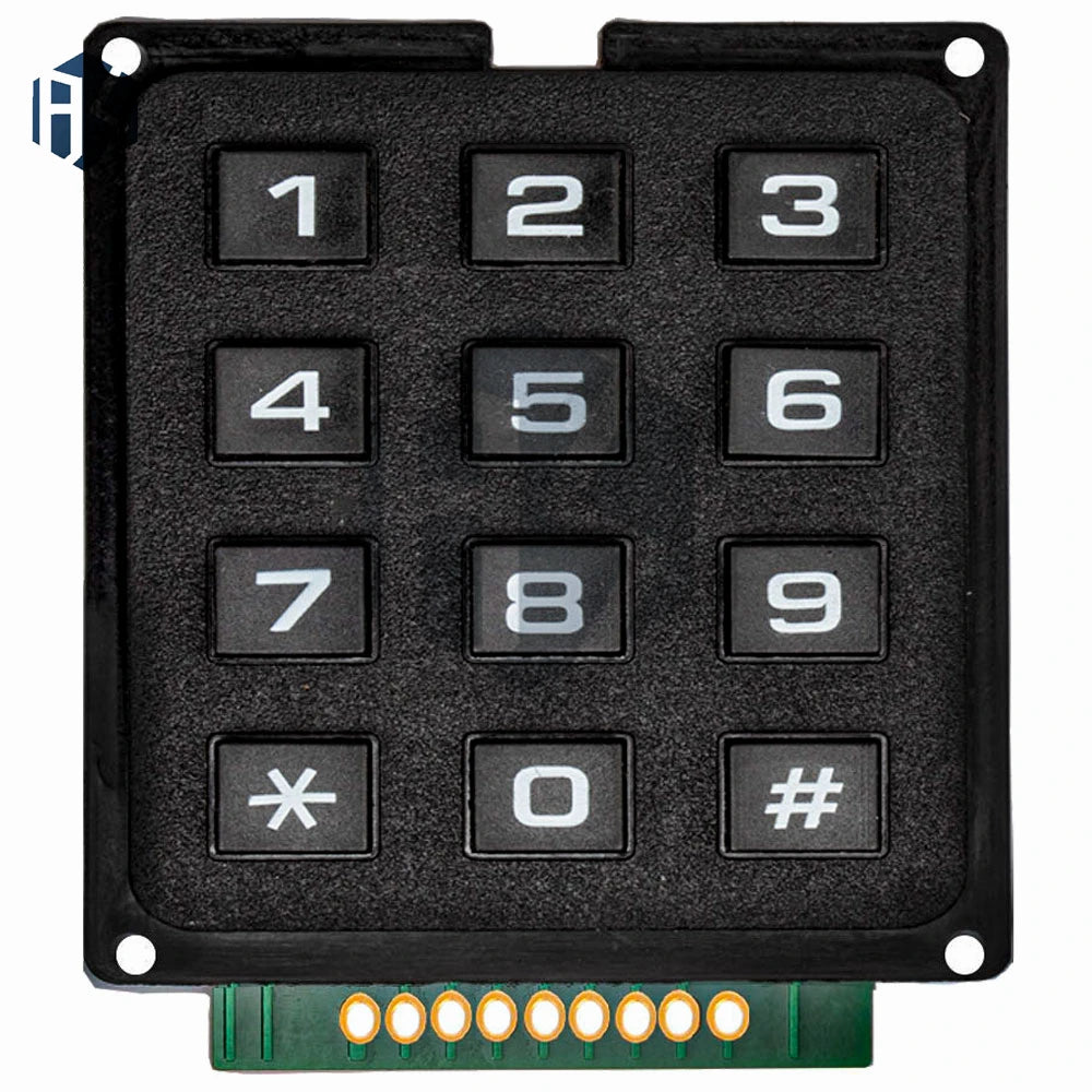 12 Key 3×4 / 16 Key 4×4 ABS Matrix Membrane Keypad, Thin Membrane Keyboard Switch Module for Microcontroller Projects Zpaxo