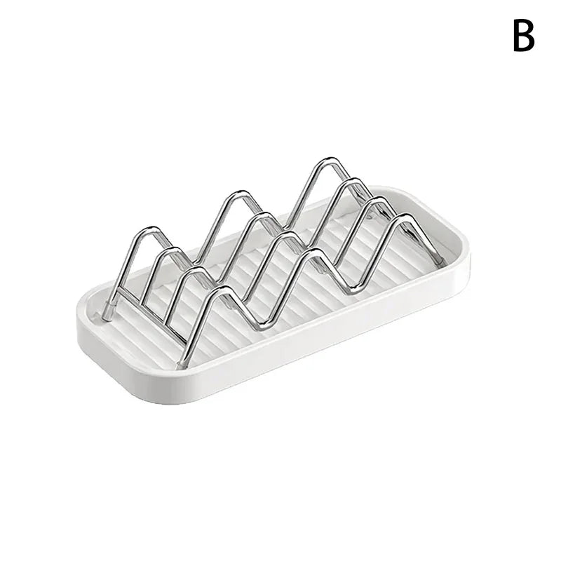 Stainless Steel W-shaped Soap Holder Space Saving Non-slip Storage Zpaxo B