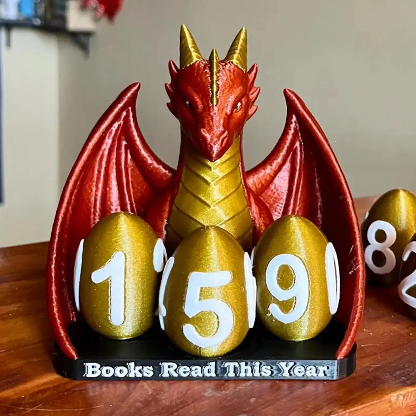 Books Read This Year Counter Dragon Shape Bookish Reading Accessory