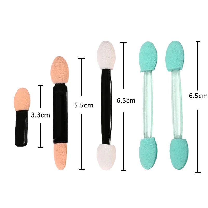 10 Small Portable Eyeshadow Applicators Bulk Double Sponge Eye Shadow