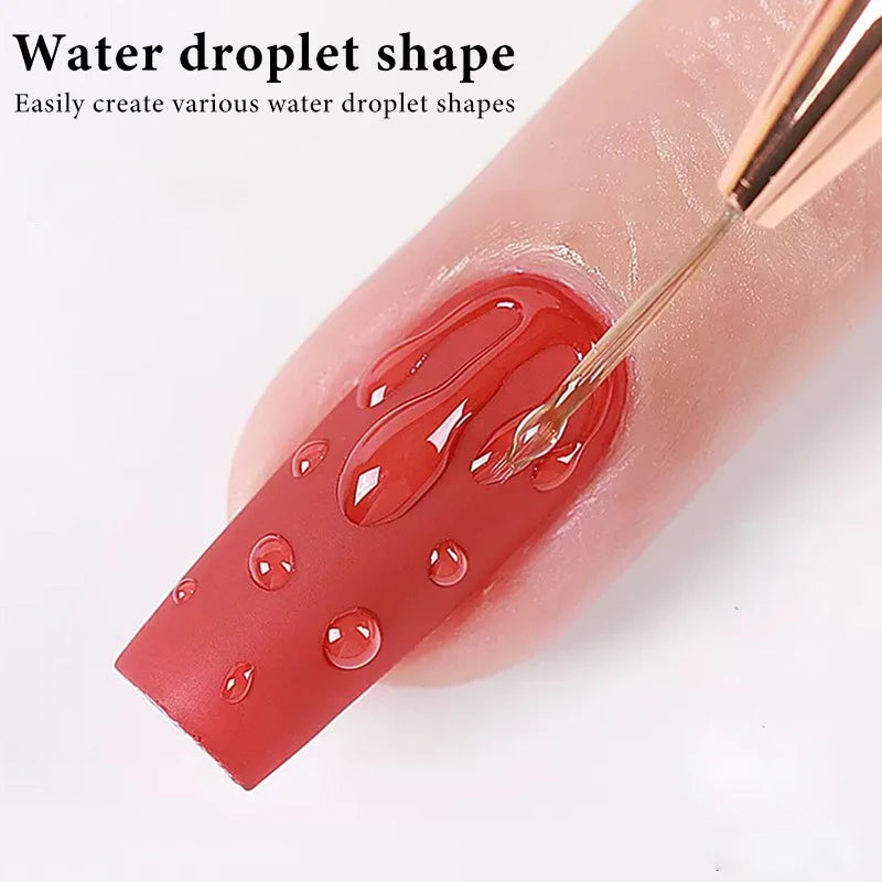 New Clear Top Water Drops Non Wipe Gel Nail Polish Clear Versatile 3D Water Droplet Effect UV LED High Shine Glossy Nail Gel Zpaxo