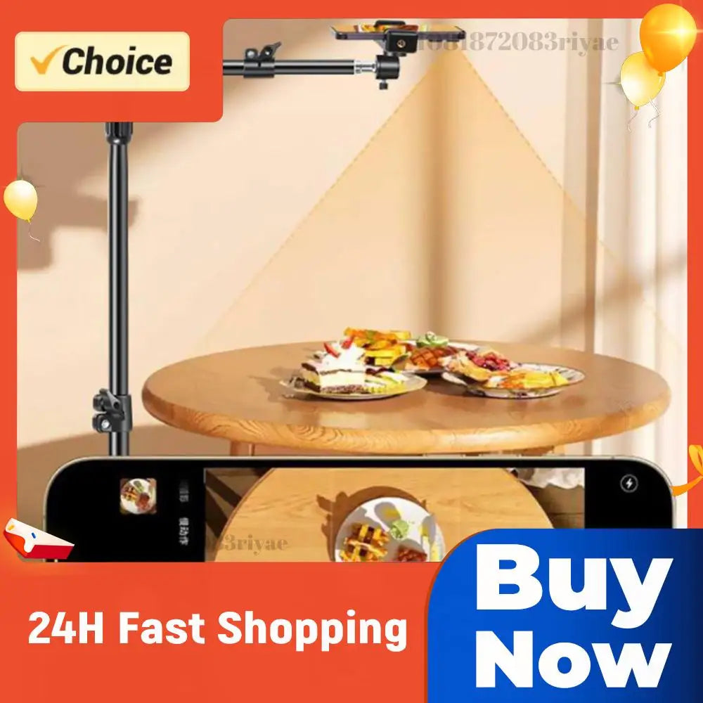 Cell Phone Tripod Stand Adjustable Horizontal Filming Video Recording