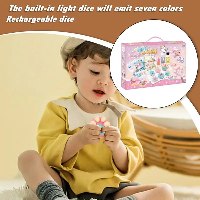 Squeeze Toy Craft Kit Kids Handmade Soft Pinch Toy Kit Delicate and Soft Squeeze Sensory Toys for Bedroom Car Trip School Bus Zpaxo