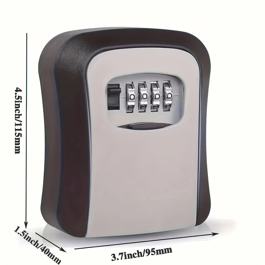 Key Safe Wall Mount No-battery Combination Lock Box Metal Plastic