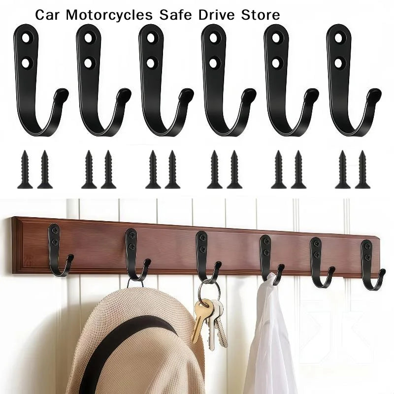 CM5 Durable Heavy-duty Iron Coat Hooks Screws Anti-rust Wall Mounted