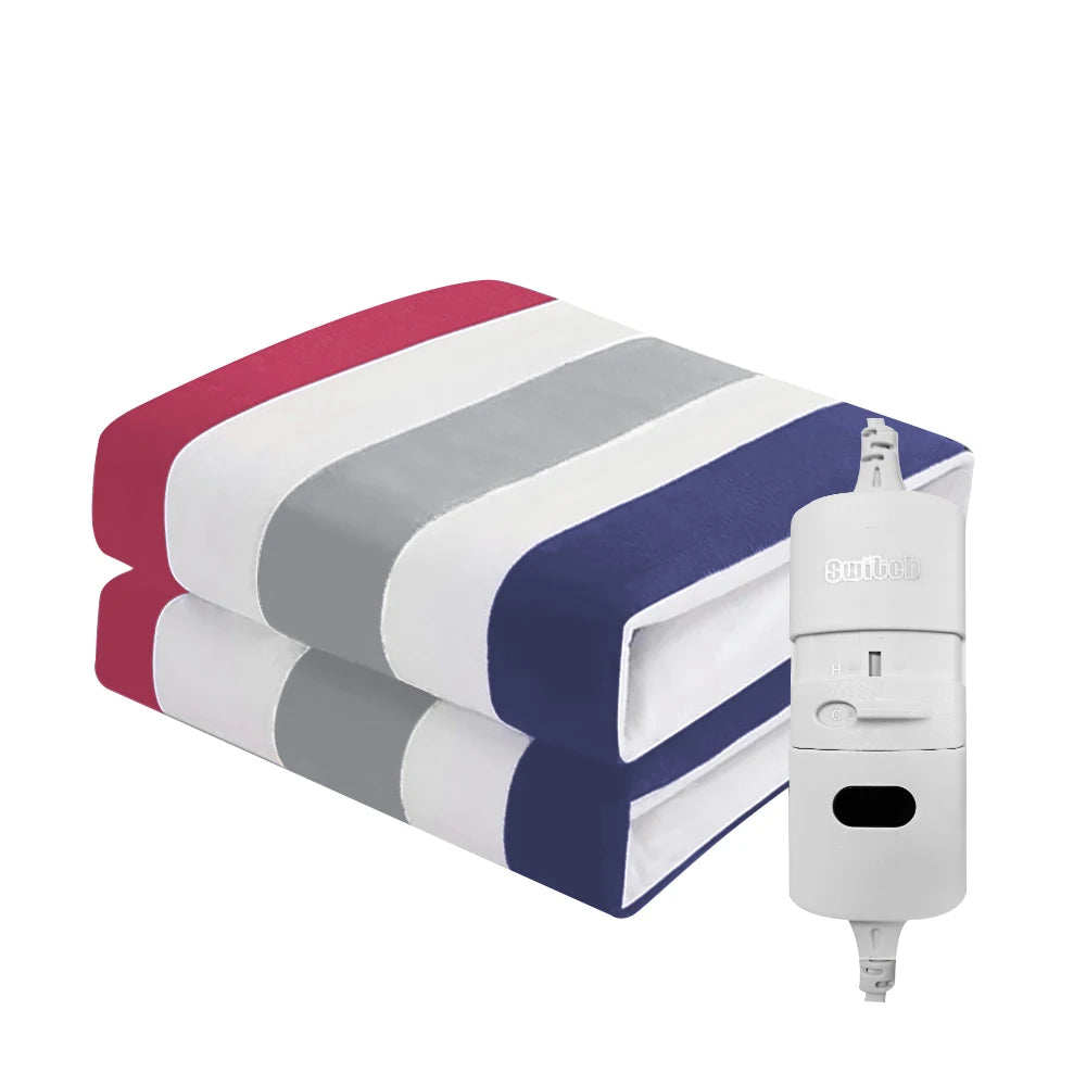 Electric Heating Pad Automatic Thermostat Bed Warmer Heated Mattress Zpaxo Red and Blue 70x150CM