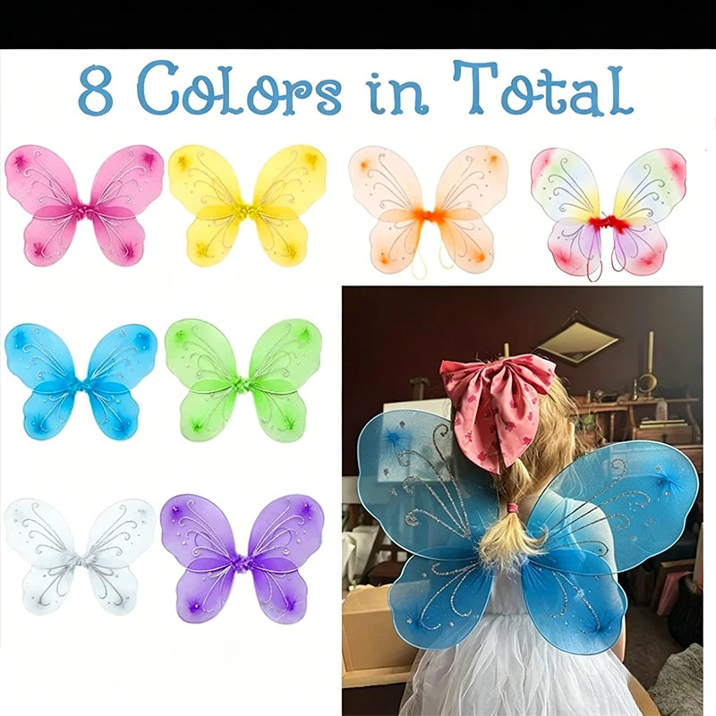 Fairy Wings Bulk Kids Butterfly Costume Accessories Girls Birthday